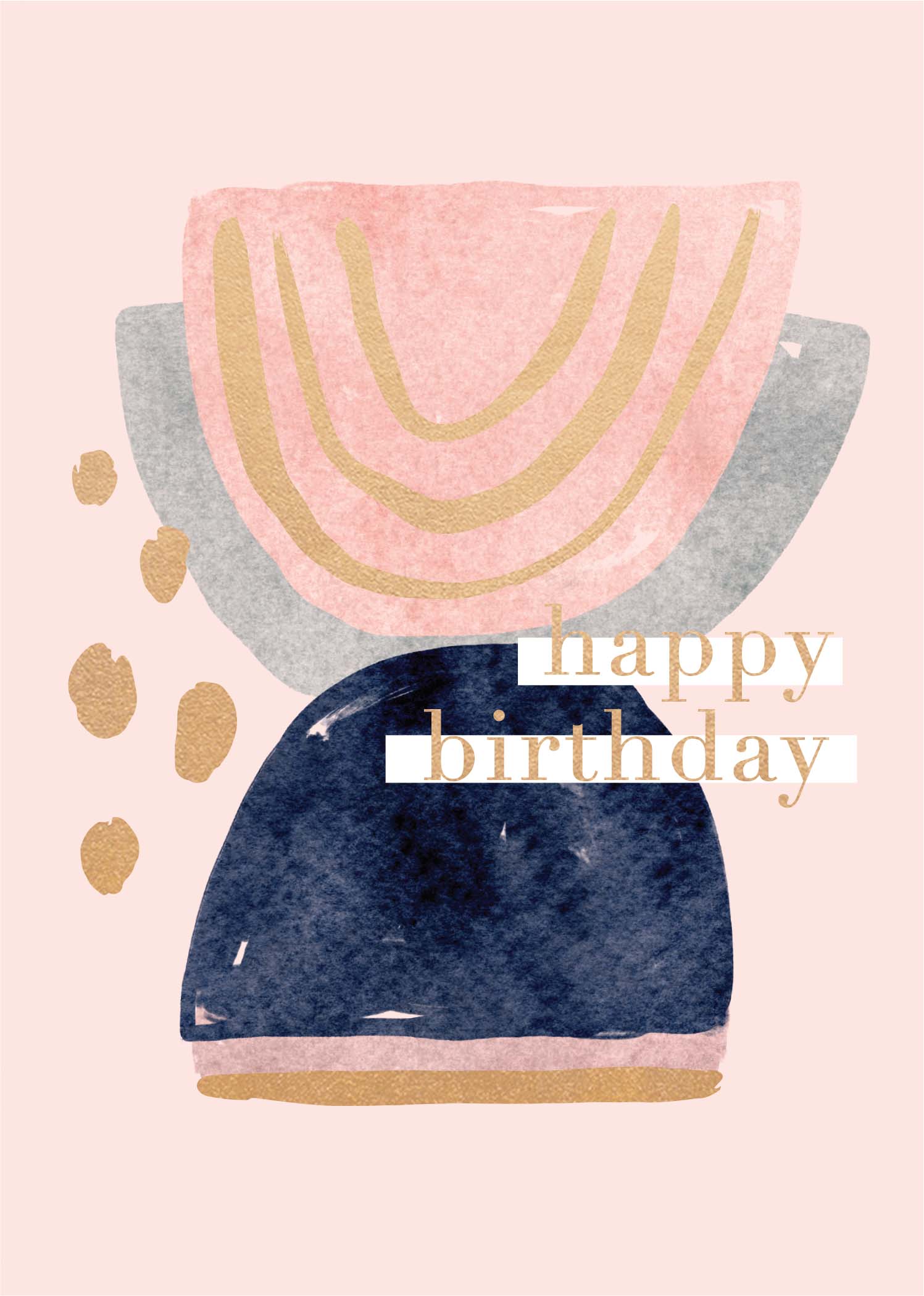 Greeting Card Awash - HAPPY BIRTHDAY